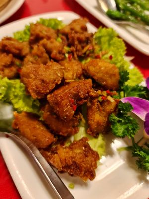 Fragrant Salt veg Chicken ~ 20/8/21 at Eight Treasures Vegetarian 八宝素食馆 in Central Singapore