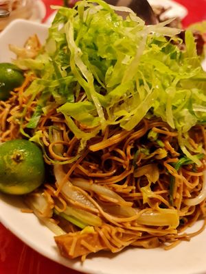 Fried mee sua ~ 20/8/21 at Eight Treasures Vegetarian 八宝素食馆 in Central Singapore