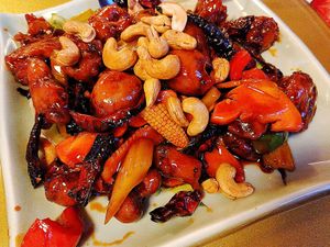 KungBao Monkey Head mushroom 宫保猴头菇 at Eight Treasures Vegetarian 八宝素食馆 in Central Singapore