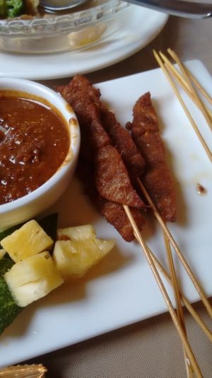 Satay at Eight Treasures Vegetarian 八宝素食馆 in Central Singapore