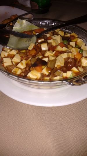 Mapo tofu? They say so. at Eight Treasures Vegetarian 八宝素食馆 in Central Singapore