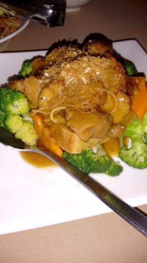 Monkey head and tofu at Eight Treasures Vegetarian 八宝素食馆 in Central Singapore