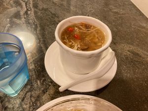 Vegan shark fin soup at Eight Treasures Vegetarian 八宝素食馆 in Central Singapore