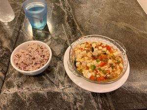 Chinese mapo tofu at Eight Treasures Vegetarian 八宝素食馆 in Central Singapore