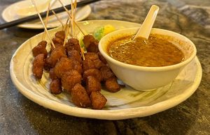 Peanut Satay  at Eight Treasures Vegetarian 八宝素食馆 in Central Singapore