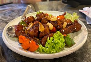 Black Pepper Monkey Head Mushroom   at Eight Treasures Vegetarian 八宝素食馆 in Central Singapore