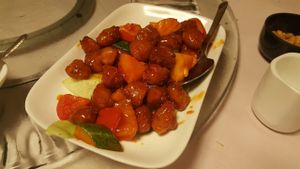 Sweet & Sour Vegetarian Mock Meat at Eight Treasures Vegetarian 八宝素食馆 in Central Singapore