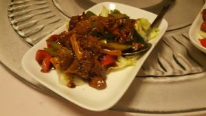 Marmite Vegetarian Pork Ribs at Eight Treasures Vegetarian 八宝素食馆 in Central Singapore