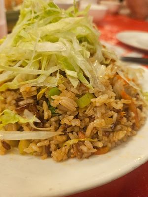 Tom Yum Fried Rice ~ 5/9/23 at Eight Treasures Vegetarian 八宝素食馆 in Central Singapore