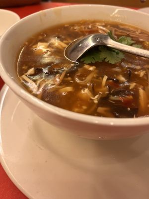 Hot and Sour Soup  at Eight Treasures Vegetarian 八宝素食馆 in Central Singapore