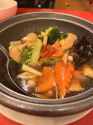  at Eight Treasures Vegetarian 八宝素食馆 in Central Singapore