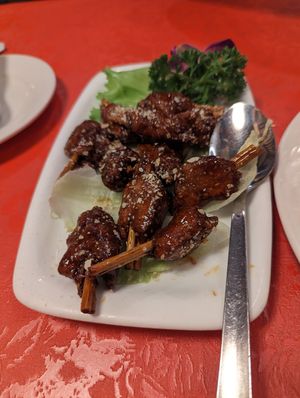 Marmite ribs at Eight Treasures Vegetarian 八宝素食馆 in Central Singapore