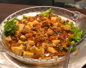 Mapo Tofu at Eight Treasures Vegetarian 八宝素食馆 in Central Singapore