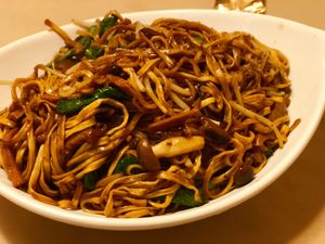 Eefu Noodles at Eight Treasures Vegetarian 八宝素食馆 in Central Singapore
