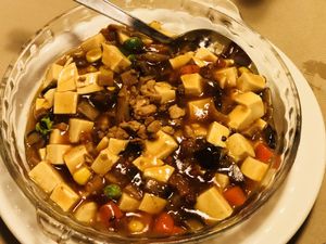 Mapo tofu at Eight Treasures Vegetarian 八宝素食馆 in Central Singapore