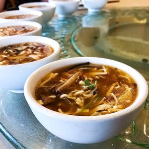 Sze Chuan soup at Eight Treasures Vegetarian 八宝素食馆 in Central Singapore