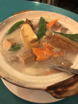 Soy milk tofu  at Eight Treasures Vegetarian 八宝素食馆 in Central Singapore