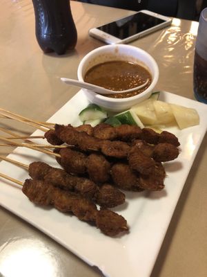 Satay at Eight Treasures Vegetarian 八宝素食馆 in Central Singapore