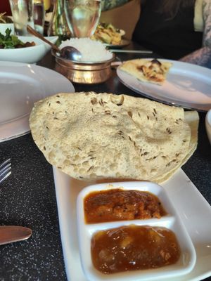 Papdam (vegan) at Bombay Masala in Skoevde
