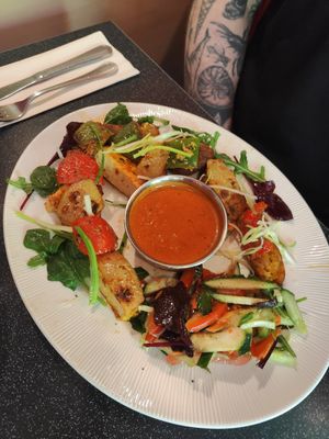 Vegetarian grill plate at Bombay Masala in Skoevde