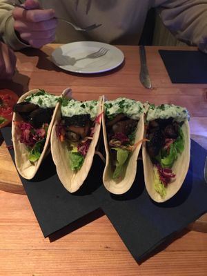 mushroom tacos at Bar eS Ambleside in Ambleside