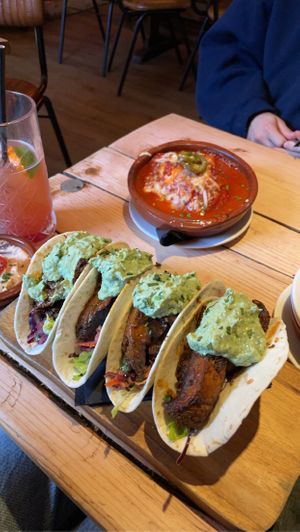 Mushroom tacos and enchiladas  , so amazing   at Bar eS Ambleside in Ambleside