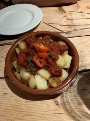 Vegan Patatas Bravas  at Bar eS Ambleside in Ambleside
