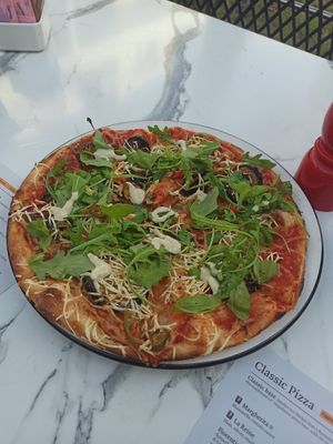 Vegan mezze pizza 11.45 at Pizza Express in Paphos