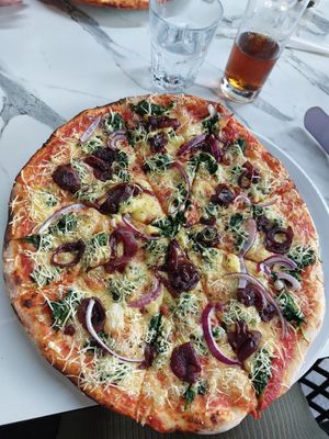 Pizza (extra dunne bodem) at Pizza Express in Paphos
