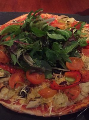 The best vegan pizza ever at Pizza Express in Paphos