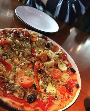 Giardiniera pizza at Pizza Express in Paphos
