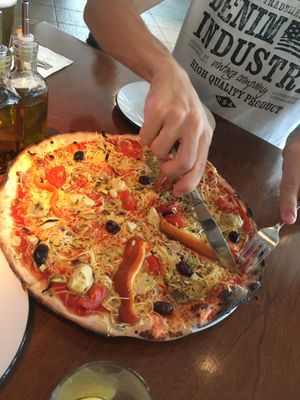 Giardiniera pizza at Pizza Express in Paphos