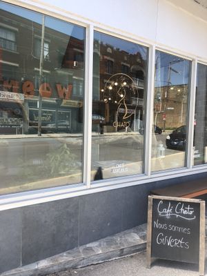 Outside at Café Chato in Montreal
