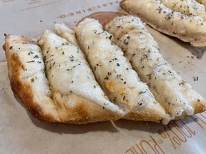 Vegan cheesy bread   at Blaze Pizza in College Station