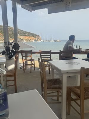 On the beach   at Maiolica in Sifnos