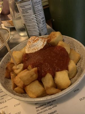 Patatas bravas with vegan mayo  at Salt House Tapas in Liverpool
