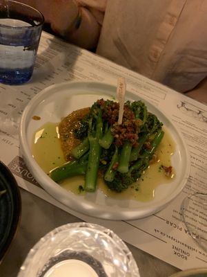Tenderstem broccoli   at Salt House Tapas in Liverpool