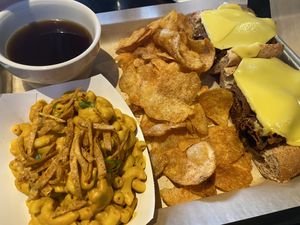 French Dip and Mac & Cheeze at Leaf and Seed in Toledo