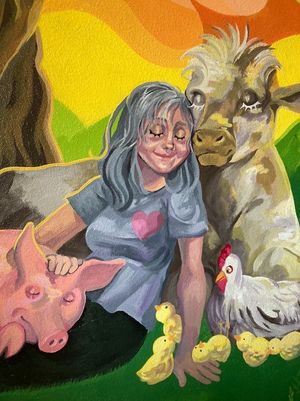 Interior mural  at Leaf and Seed in Toledo