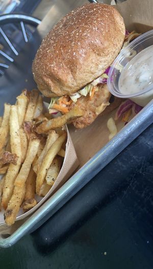 Crispy chikn sandwich  at Leaf and Seed in Toledo