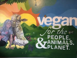 Awesome mural #Veganuary at Leaf and Seed in Toledo