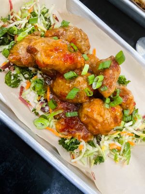 Thai chili chik’n chunks   at Leaf and Seed in Toledo