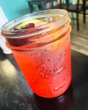 Cherry hibiscus mocktail   at Leaf and Seed in Toledo