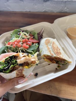 Southwest wrap  at Leaf and Seed in Toledo