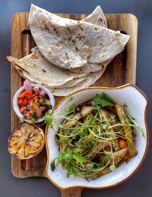 Mushroom tacos at The Causeway in Spruce Head