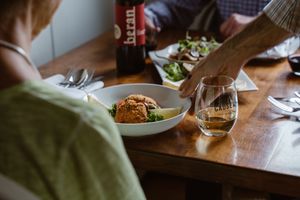 Vegan crab bakes at The Causeway in Spruce Head