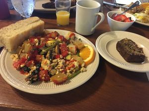Tofu Scramble and Zucchini bread! at The Causeway in Spruce Head