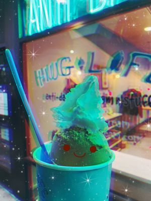 coffee ice cream + whip cream! at Hug Life in Orange