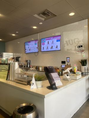 Ordering Counter  at Hug Life in Orange