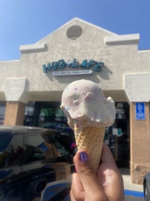 Partially Devoured Birthday Cake Vegan Ice Cream 🍦😛💕  at Hug Life in Orange